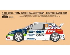 Decal – Peugeot 206 WRC „OMV“ Rally Šumava / Deutschland 2005